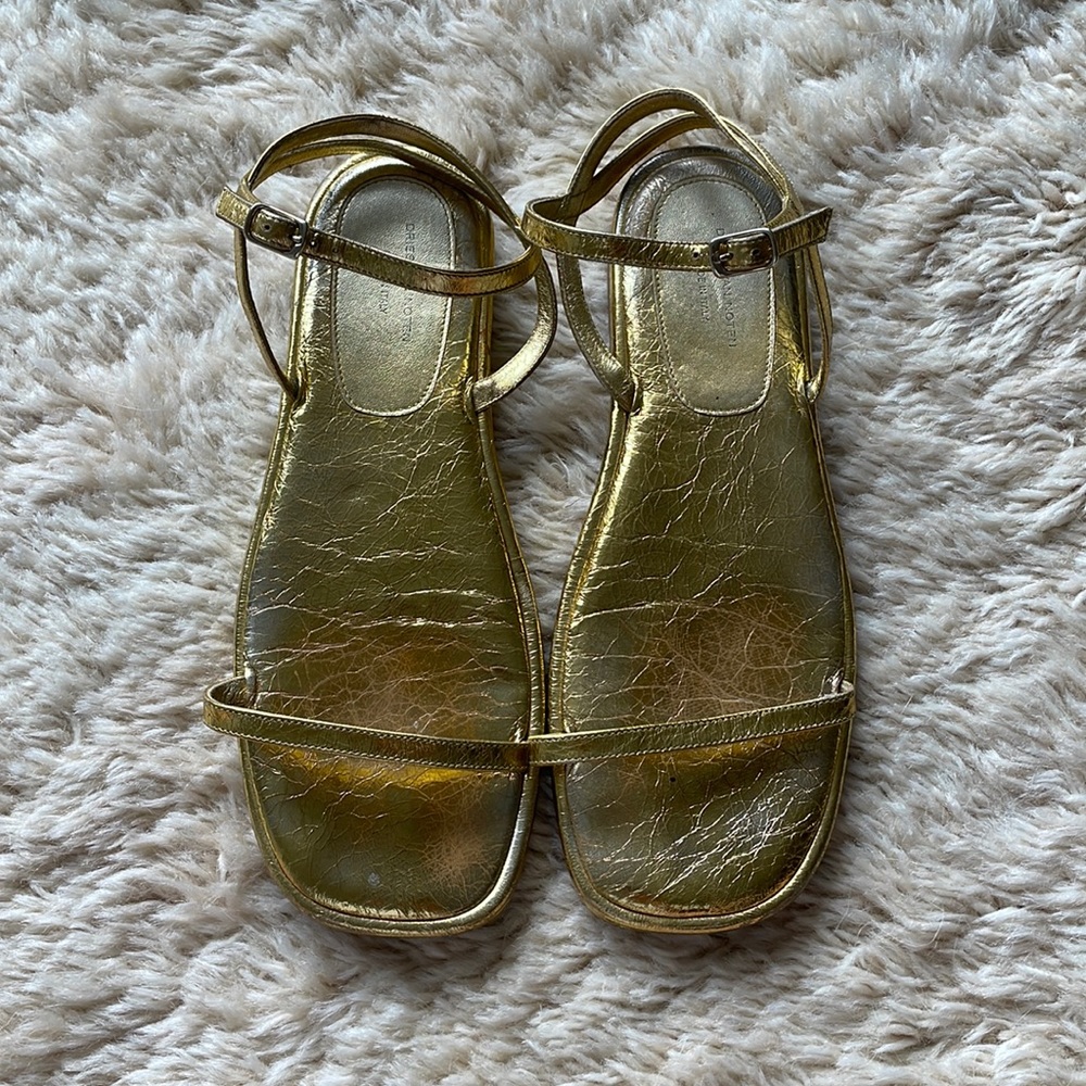 Dries Van Noten Gold Sandal